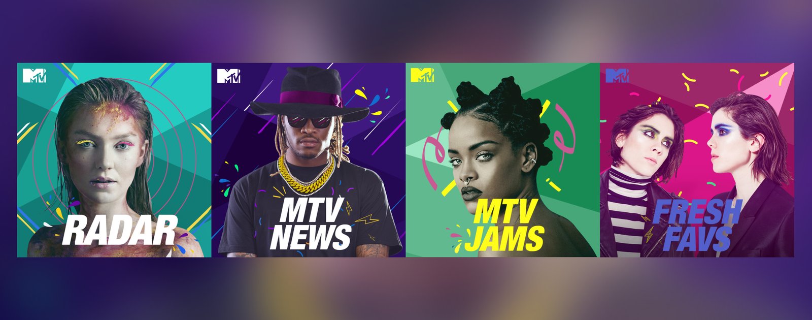MTV Playlist — desktop interface