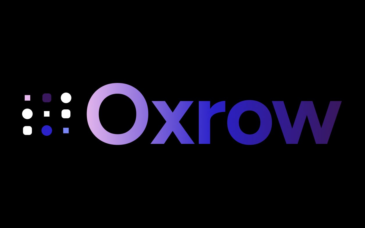 Oxrow logo on dark background
